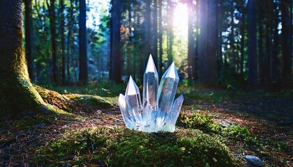 Crystal Structures In A Mystical Forest