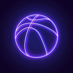 Neon basketball graphic