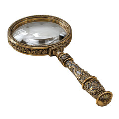 Ornate brass magnifying glass
