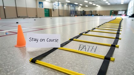 Flexible Training Path for Agile Sports Practice in Gymnasium Space