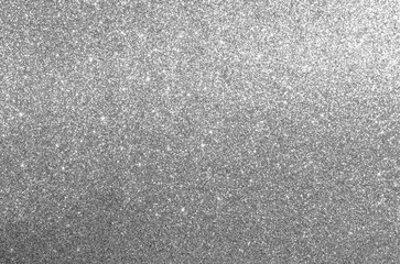 Silver glitter sparkling texture background with elegant and festive appeal
