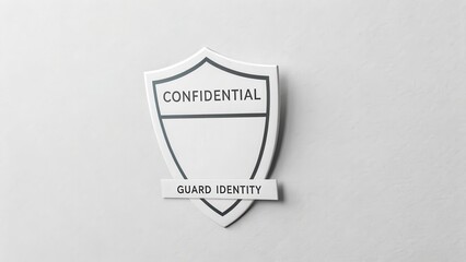 White Shield Icon Representing Confidentiality and Identity Protection