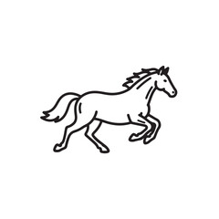horse running vector illustration icon on white background 