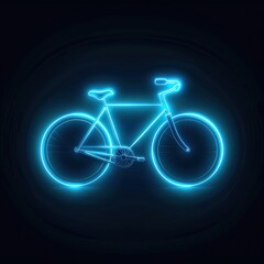 Neon bicycle illustration