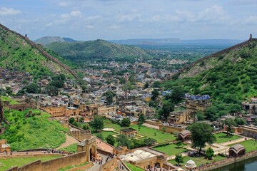 Fototapeta premium View from Amber Fort. Jaipur, India.