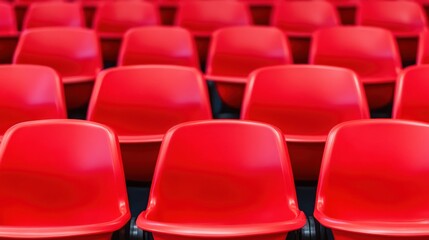 Obraz premium Rows of empty red chairs abstract pattern