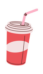 Soda drink cup hand drawn