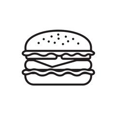 hamburger vector illustration on white background 