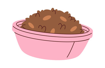 Brown rice bowl hand drawn