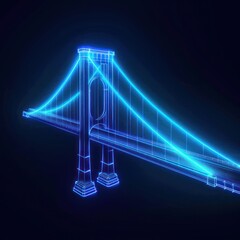 Abstract wireframe bridge design