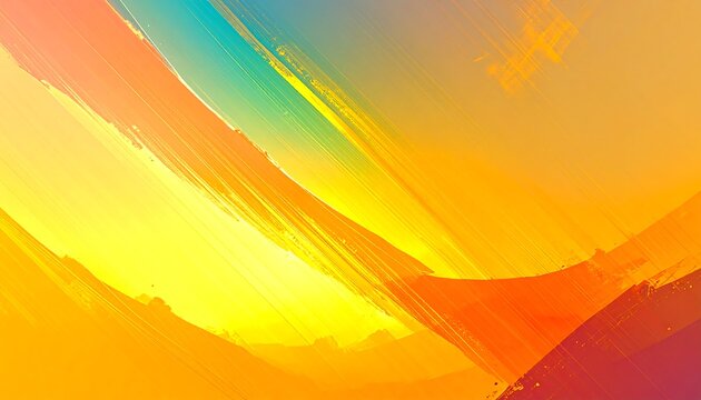 Abstract vibrant swirled brushstrokes in warm, bright colors
