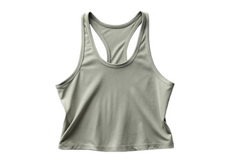 Racerback crop tank isolated on white background