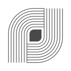 Aesthetic futuristic mid century geometry