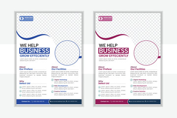 Corporate business flyer template design. perfect for creative professional business.