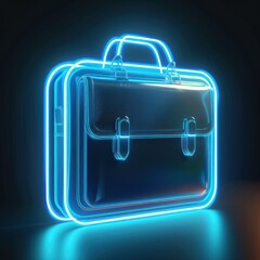 Neon business briefcase