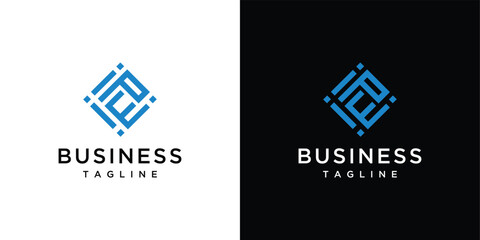 IPE business letter logo design. Minimalist symbol logo created with IPE letter lines.