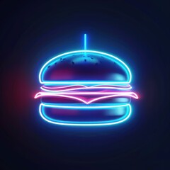 Neon burger design
