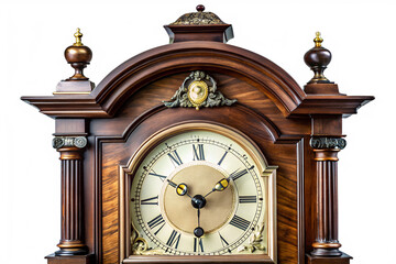 Antique Wooden Mantel Clock Exquisite Timepiece with Ornate Details