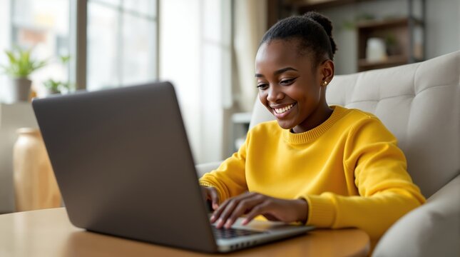 Child is using laptop - Powered by Adobe