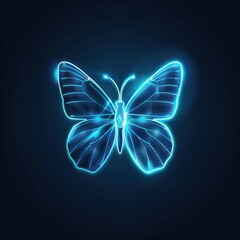 Abstract neon butterfly design