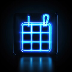 Neon calendar icon