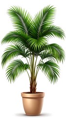 Obraz premium Palm tree in terracotta pot