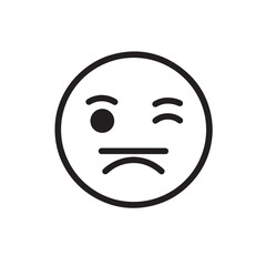 sad face mask vector icon on white background 