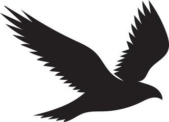 Obraz premium Majestic Eagle Silhouette Soaring High Powerful Bird Emblem