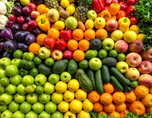 Colorful fruit and vegetable display (1)