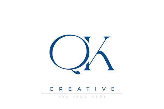 Blue stylized letters QK combined in a modern design on a clean white background, evoking professionalism and creativity. Ideal for branding, business identity, and corporate representation concepts.
