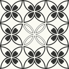 Geometric floral pattern on light background graphic