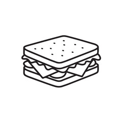 sandwich vector icon  on white background 