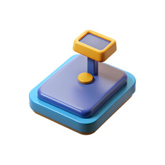 3D Weighing Scale With Digital Screen Glowing PNG Transparent Background