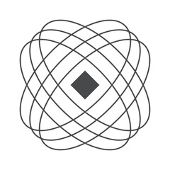 Naklejka premium Mid century atomic form composition