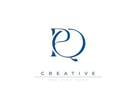 Blue stylized letters PQ combined in a modern design on a clean white background, evoking professionalism and creativity. Ideal for branding, business identity, and corporate representation concepts.