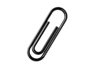 Shiny Silver Paperclip on Black Background metal office supply