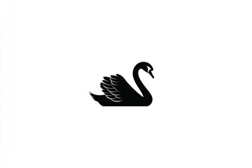 Silhouette of a swan.