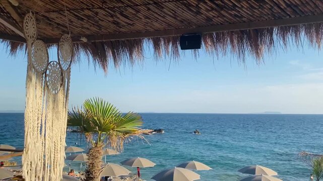 Albania Dhermi beach. Perfect summer vacation destination.