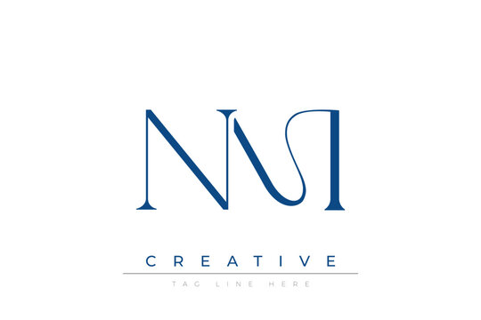 Blue stylized letters NM combined in a modern design on a clean white background, evoking professionalism and creativity. Ideal for branding, business identity, and corporate representation concepts.