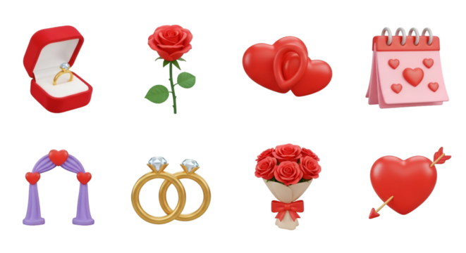 Valentine's Day Icons: Love, Romance, and Celebration