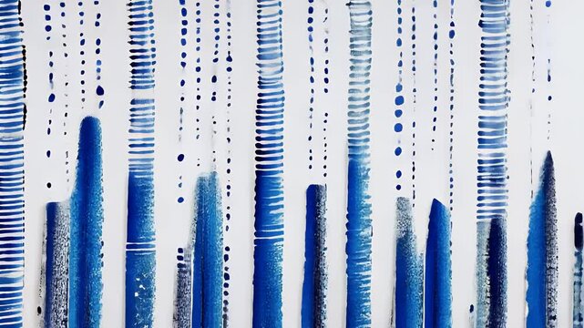 Abstract textured pattern composed of vertical blue linear elements.