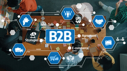 Collaborative Business Strategy Development in a Professional Setting Featuring B2B Concepts and Digital Interfaces. Amity