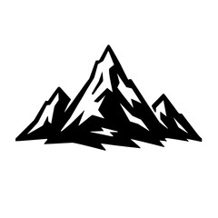 Mountain Peaks Black and White Vector Illustration

 
