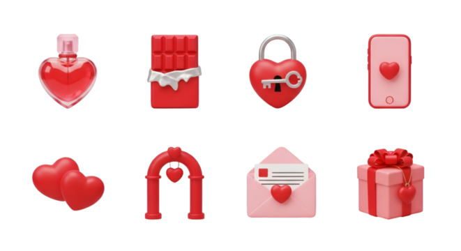 Valentine's Day Icons: Love, Gifts, and Romance