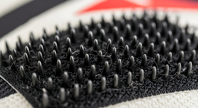 Close-up macro shot of hook and loop fastener texture revealing countless tiny hooks providing strong adhesion for industrial and domestic applications