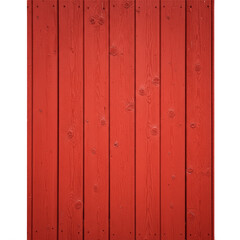Red Colored Wooden Fence isolated on white transparent background, Wooden Fence Gate 