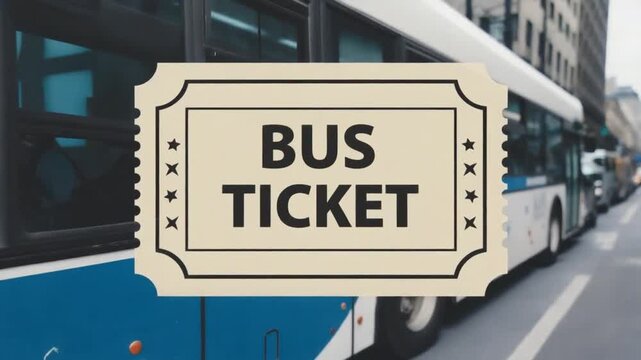 Bus ticket to travel by bus.