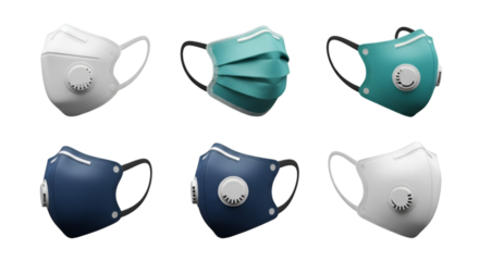 Assortment of Protective Face Masks with Valves