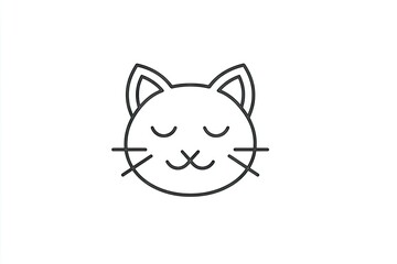 Simple line drawing of a cat's head.
