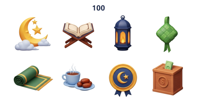 Ramadan and Eid Islamic Icons Collection